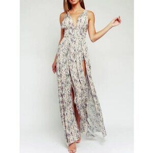 NEW Olivaceous Amy Blush Snake Print Maxi Dress S